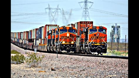 Hd High Speed Bnsf Freight Trains Across The Desert 2018 Youtube