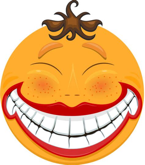 Clip Art Of Funny Man Big Happy Smile Face Illustrations Royalty Free