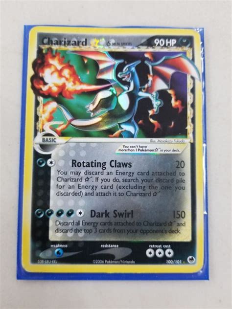 Charizard Gold Star 100101 Mp Creased Ultra Rare Pokemon Card No