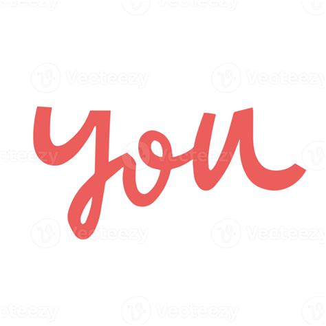 You Word Pink Color Sign 22500158 Png