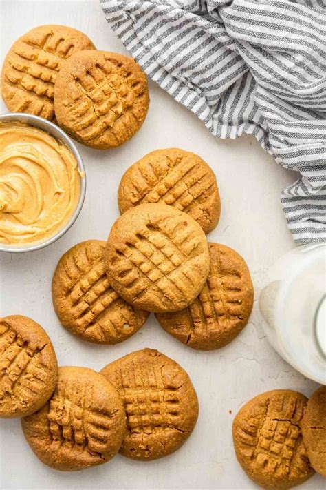 2 Ingredient Peanut Butter Cookies No Egg Tasty Made Simple
