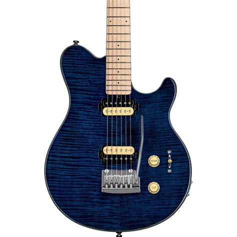 sterling by music man axis ax3fm flame maple top neptune blue
