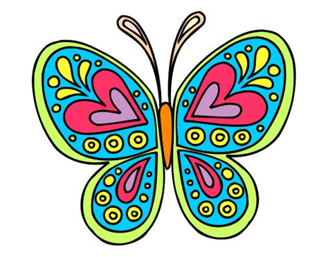 Dibujo de Mandala mariposa pintado por Eliana 02 en Dibujos net el día