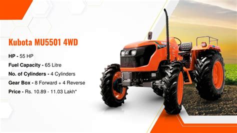 Ppt Top 10 Kubota Tractor Models In India Powerpoint Presentation