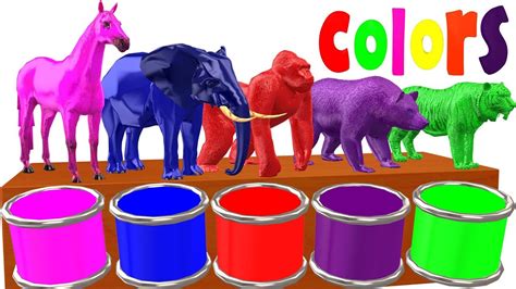 Baby Learning Colors With Water Buckets Wooden Toy Animals Colors For