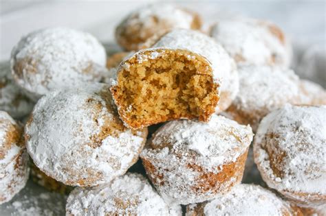 Baked Powdered Sugar Donut Holes