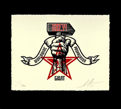 Hammer And Fist Letterpress Obey Giant