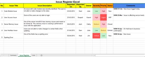 What Is An Issue Log Download Issue Log Template Excel Itsm Docs