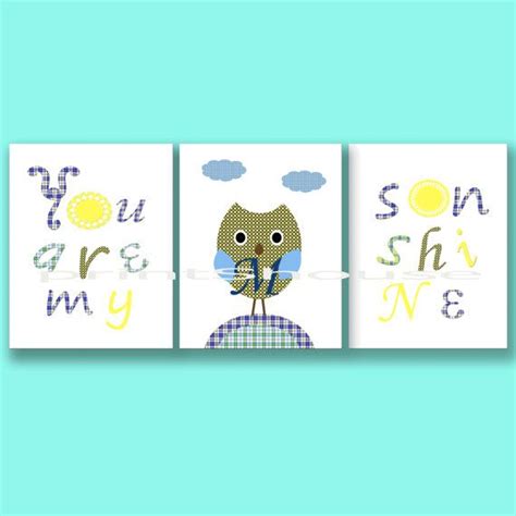 Instant Download Owls Wall Art Baby Boy Nursery By Printshouse Owl Wall