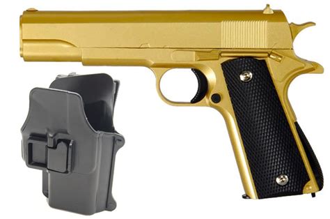 Galaxy G13h Full Metal Bb Gun In Gold With Holster Bbguns4less