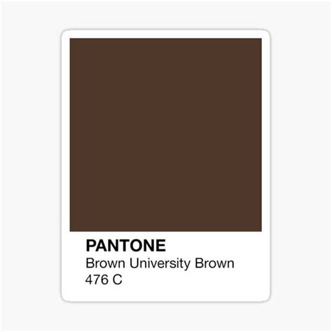 Brown Pantone Color Swatch Sticker For Sale By Toomanycows Redbubble