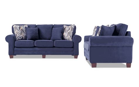Whats people lookup in this blog: Gracie 80" Navy Sofa & Loveseat in 2020 | Love seat, Sofa ...