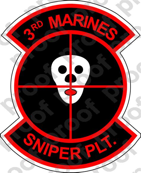 Sticker Usmc Unit 3rd Marines Sniper Platoon Ooo Lisc20187 Mc