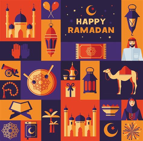 Ramadan Kareem Icons 2456430 Vector Art At Vecteezy