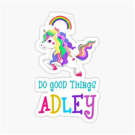 A For Adley Adley Kids Colorful Art Rainbow Christmas T