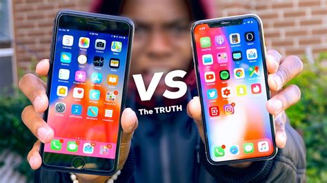 Apart from that, the bodies look and feel a lot like the iphone 7 or iphone 7 plus you might already use, but with a few minor tweaks. iPhone X Screen Size Compared To iPhone 8 Plus SUCKS - YouTube