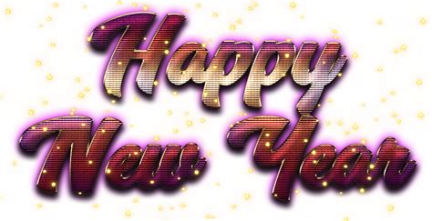 Happy New Year Word Art Png Free Download Png Arts