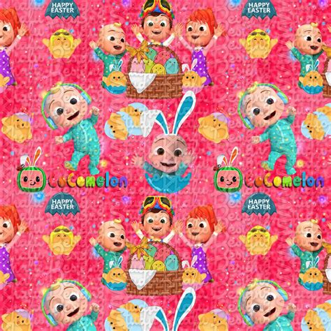 Cocomelon Seamless Pattern Easter Cocomelon Pattern Digital Etsy