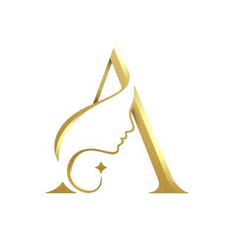 Salón De Belleza Monograma Letra A Mujer Silueta Logo Diseño Png