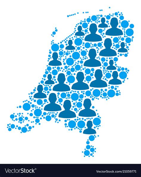 netherlands map population demographics royalty free vector