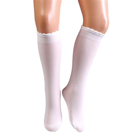 Arabella White Knee Highs For Girls Sokisahtel