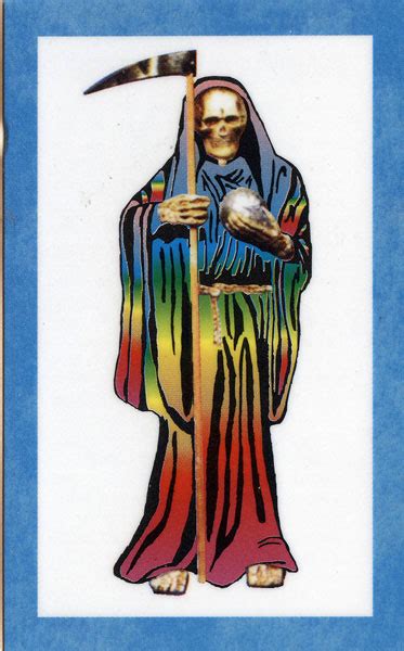 Holy Death 7 Colors Spanish Holy Card