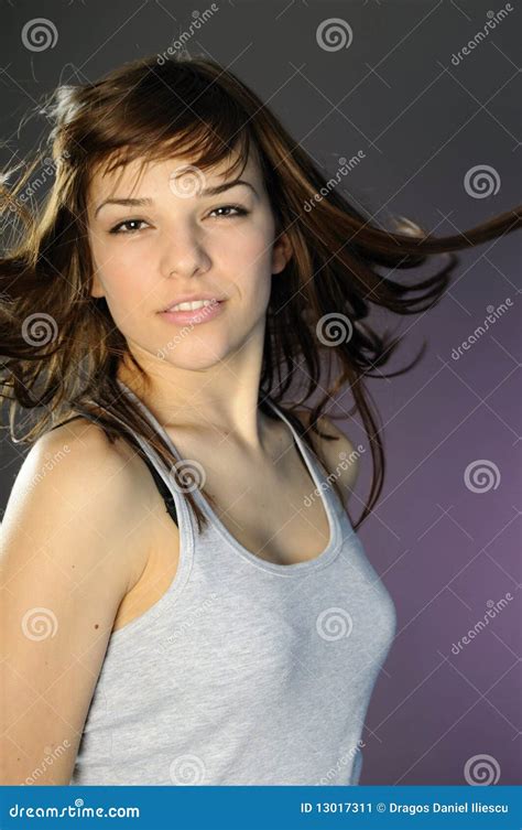 White Girl Posing Stock Image Image Of Eyes Long Girl 13017311