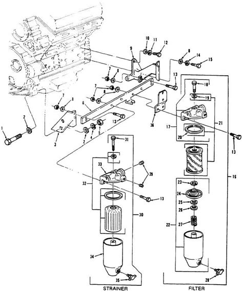 Figure 38 Fuel Filter And Strainer Assemblies And Related Parts