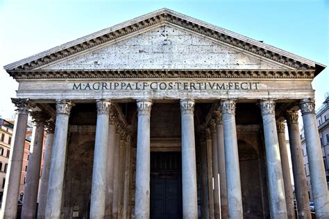 Exterior Of Pantheon In Rome Italy Encircle Photos