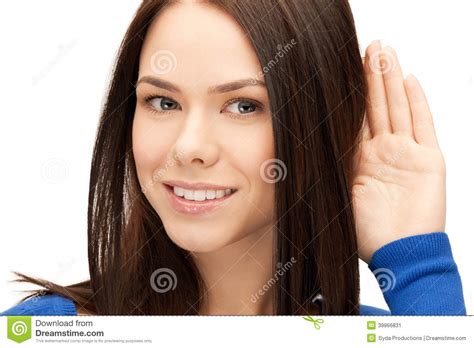 Woman Listening Gossip Stock Image Image Of Happy Gesture 39866831