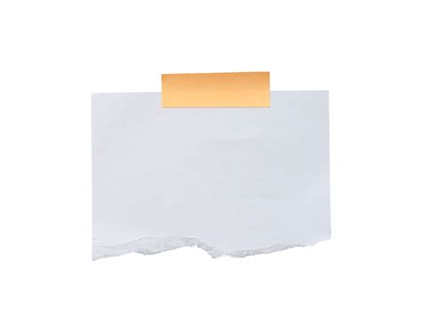 Blank White Torn Paper With Tape 22152911 Png