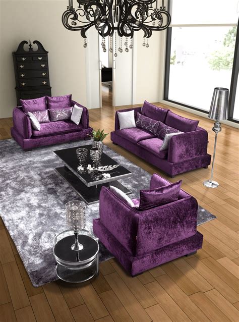 Pin By Desiree Alarcon On Sofas Purple Living Room Purple Furniture