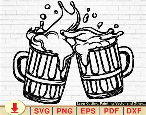 Beer Mugs Svg Beer Mugs Toasting Svg Beer Svg Beers Cheers Etsy