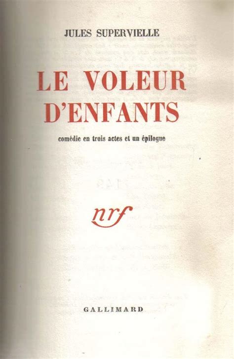 LE VOLEUR D'ENFANTS . by SUPERVIELLE Jules Très bon Couverture rigide