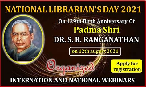 National Librarians Day On 129th Birth Anniversary Of Padma Shri Dr S