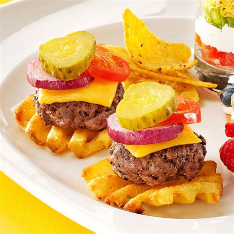 Mini Burger Potato Bites Recipe Taste Of Home