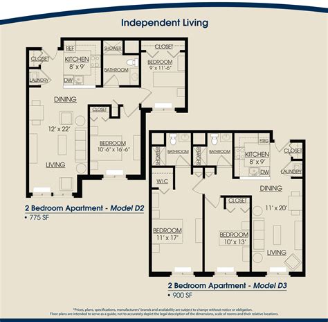 2 Bedroom Apartment Floor Plans With Dimensions Home Design Ideas