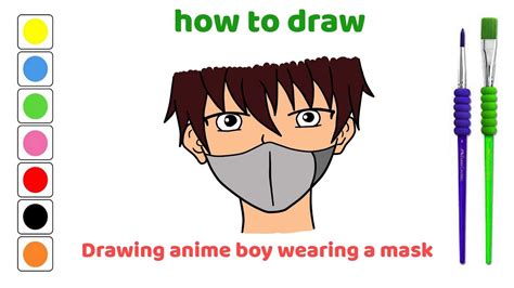 Easy Anime Drawing How To Draw Anime Boy Wearing A Mask Step By