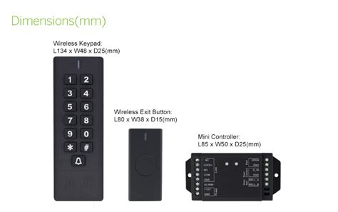 Waterproof 433mhz Wireless Single Door Access Control Kit With Keypad