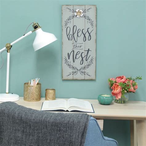 Stratton Home Decor Bless This Nest Wall Decor Grey