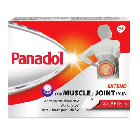 Panadol Extend For Muscle And Joint Pain Caplets 18s Alcare