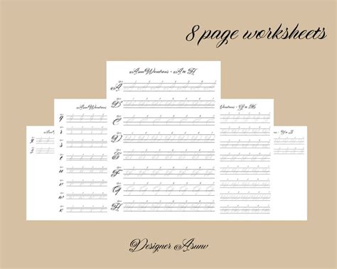 Copperplate Calligraphy Alphabet Practice Sheet Pdf Copperplate Script