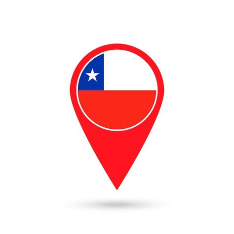 Premium Vector Map Pointer With Contry Chile Chile Flag Vector