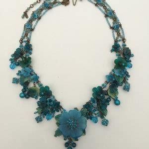 TEAL STATEMENT NECKLACE By Colleen Toland Vintage Jewelry Etsy