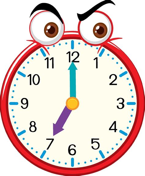 Personaje De Dibujos Animados De Reloj Con Expresión Facial 2036488 Vector En Vecteezy