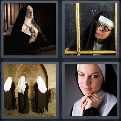 4 pics 1 word answer for pray catholic convent habit