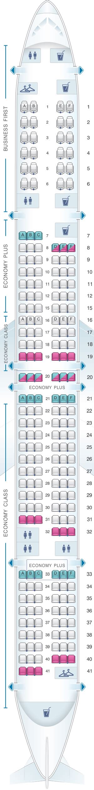 Seat Map United Airlines Boeing B757 300 753 Airplane Seats Best