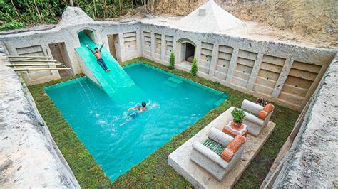 120 Days Building Complete Build Underground Tunnel Water Slide Into