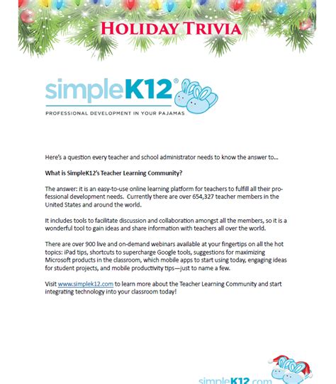 Holiday Trivia Simplek12