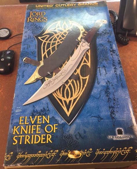United Cutlery Lord Of The Rings Lotr Elven Knife Of Strider In Box